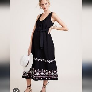 Hatch Maternity Martinique Linen Aline Dress